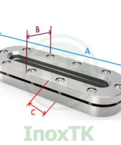 Bản vẽ kỹ thuật kính elip dài inox vi sinh