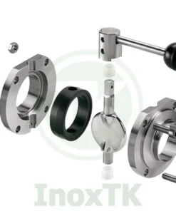 Van bướm vi sinh tay rút clamp