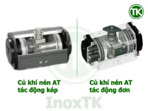 Phân loại van bướm khí nén 2 mặt bích theo kiểu tác động