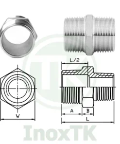 Thông số kép ren inox