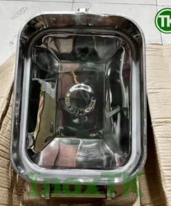Bên trong nắp bồn hình nhữ nhật inox vi sinh 2 thanh