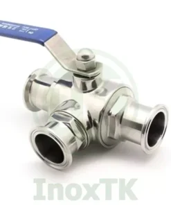 Van bi 3 ngã inox vi sinh tay gạt