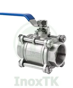 Van bi 3PC nối ren tay gạt inox