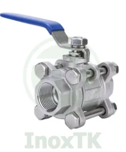 Van bi 3PC nối ren tay gạt inox