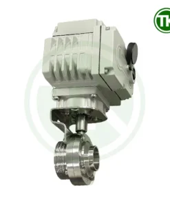 Van bướm điện nối hàn - rắc co inox vi sinh
