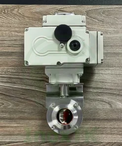 Cấu tạo đặc biệt van bướm điện nối hàn - rắc co inox vi sinh