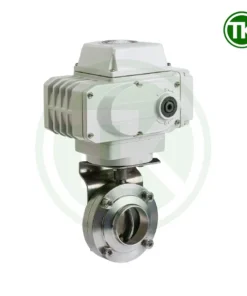 Van bướm điện nối hàn inox vi sinh