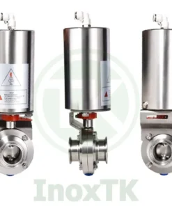 Van bướm vi sinh điều khiển khí nén tác động đơn