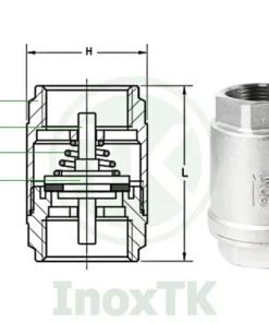 Cấu tạo của van một chiều lò xo inox nối ren