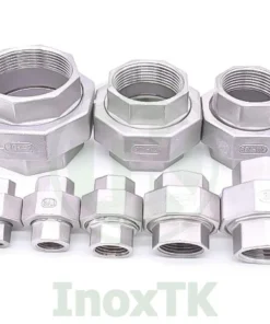 Rắc co ren inox với nhiều kích thước lớn nhỏ