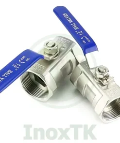 Van bi 1PC tay gạt nối ren inox