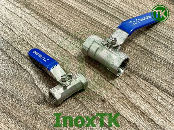 Van bi 1PC inox 304 được chụp tại kho Inox TK