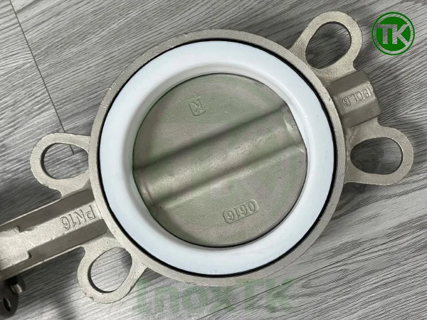 Gioăng PTFE giúp van bướm tay gạt đảm bảo được độ kín và khả năng chống chịu hoá chất cực tốt
