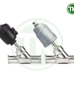 Van y xiên khí nén inox vi sinh nối clamp