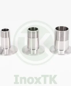 Mặt clamp ren ngoài inox vi sinh với các size to nhỏ