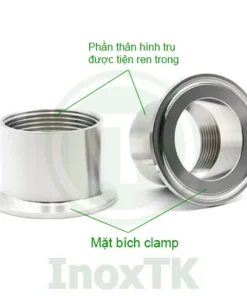 Cấu tạo của mặt clamp ren trong inox vi sinh