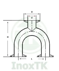 U tê inox vi sinh nối clamp