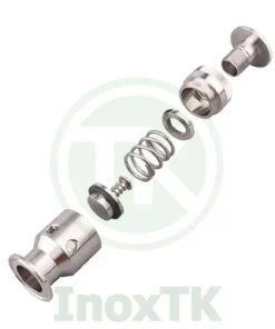 Thành phần cấu tạo của van an toàn inox vi sinh dạng ngắn