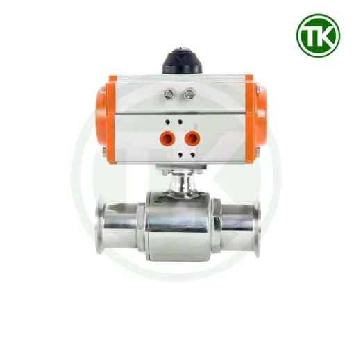 Van bi inox vi sinh điều khiển khí nén nối clamp