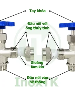 Cấu tạo của bộ van kính thủy ren inox