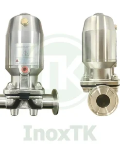 Van màng inox vi sinh điều khiển khí nén