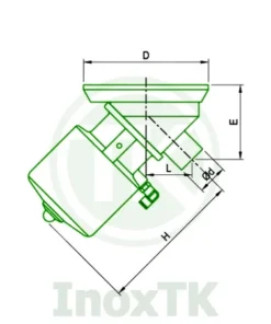 Van màng xả đáy điều khiển khí nén