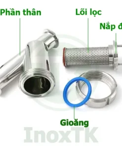 Cấu tạo y lọc vi sinh inox 316L