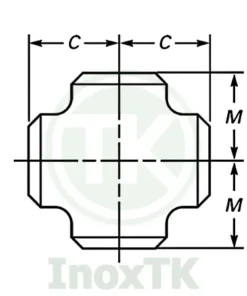 Bản vẽ cấu tạo của chữ thập inox