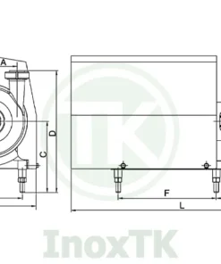 Bản vẽ cấu tạo cua máy bơm ly tâm inox vi sinh