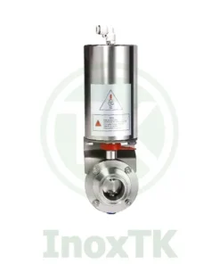 Van bướm inox vi sinh khí nén dạng trục