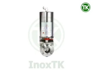 Van bướm inox vi sinh khí nén dạng trục