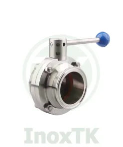 Van bướm inox vi sinh tay rút