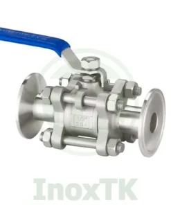 Van bi 3PC nối clamp tay gạt inox