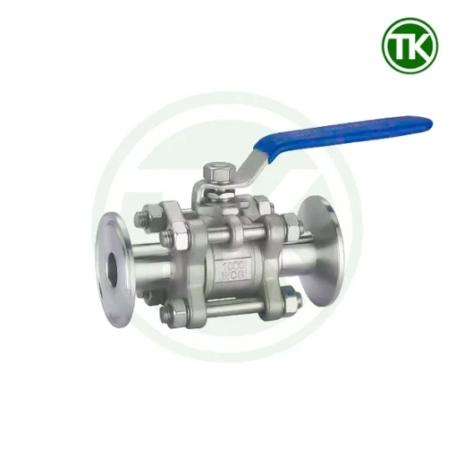 Van bi 3PC nối clamp tay gạt inox