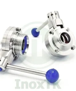 Van bướm tay rút đầu hàn đầu rắc co inox