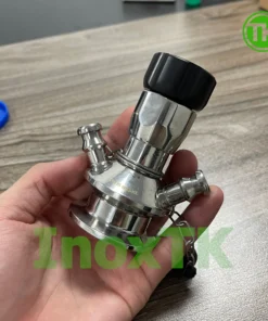 Van lấy mẫu 2 vòi inox vi sinh tay quay