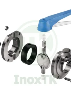 Cấu tạo của van bướm hàn vi sinh tay kẹp
