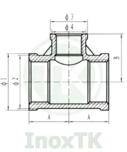 tê thu ren inox (ren trong)