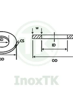 Bản vẽ cấu tạo của gioăng mặt bích teflon (PTFE)