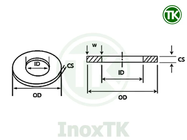 Bản vẽ cấu tạo của gioăng cao su mặt bích