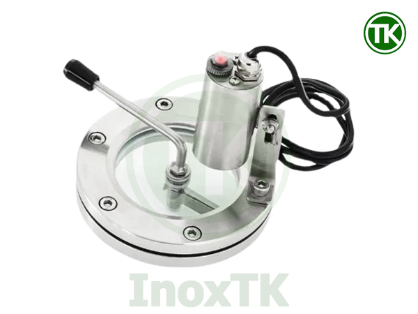 Kính mặt bích có đèn và gạt sương