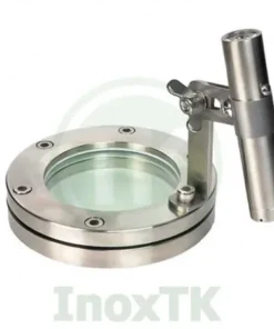 Kính mặt bích inox vi sinh có đèn