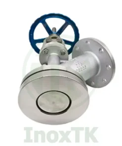 Mặt lắp với bồn của van xả đáy mặt bích inox tay quay vô lăng