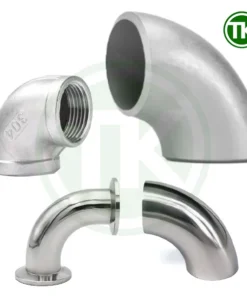 Cút inox dạng nối ren, nối hàn và nối clamp