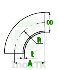 Bản vẽ kỹ thuật của cút inox vi sinh SMS
