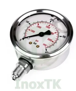 Đồng hồ áp suất nôi ren inox 304 có dầu giảm chấn