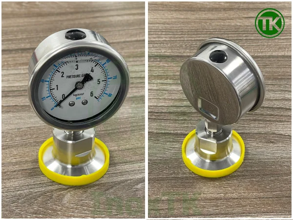 Đồng hồ áp màng tại inox TK