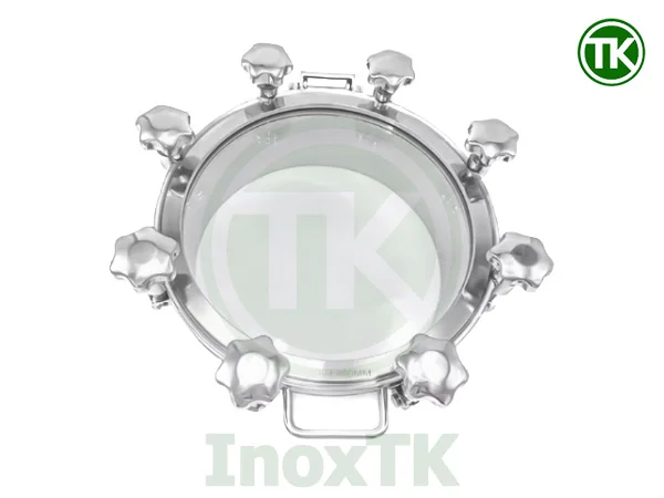 Nắp áp kính inox giúp dễ dàng quan sát được bên trong bồn tank