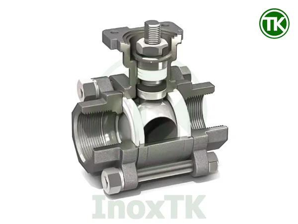 Cấu tạo chung của van bi inox