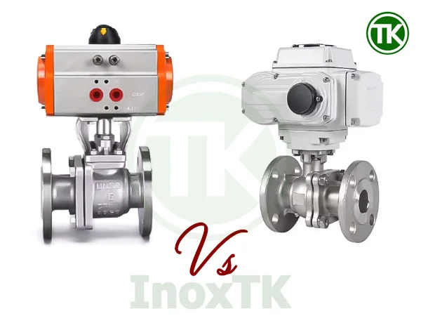 So sánh van bi điều khiển khí nén với van điều khiển điện